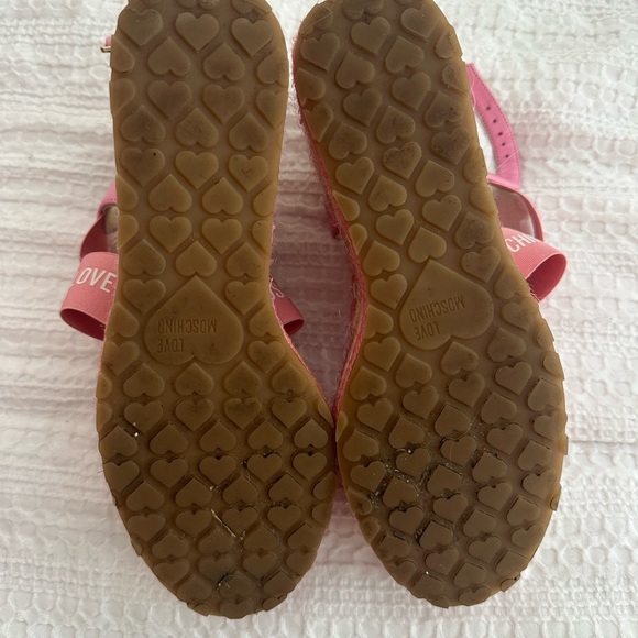 Love Moschino Pink Wedge Sandals - Picture 5 of 7